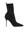 Balmain Skye Stretch-knit Ankle Boots In Black
