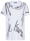 Balmain Sl Writing Printed T-shirt By  In White