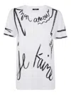 Balmain Sl Writing Printed T-shirt In White