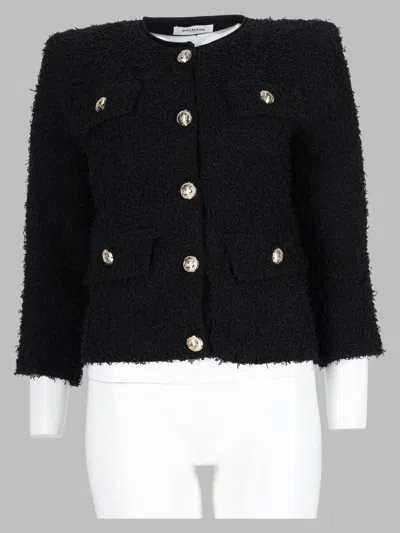 Balmain Sleek Statement Moto Jacket For Women In Black