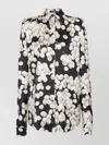 Balmain Sleeved Floral Print Top