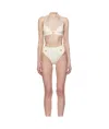 Balmain Sleeveless Bikini Top Set In Nude