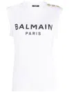 BALMAIN BALMAIN SLEEVELESS COTTON TOP