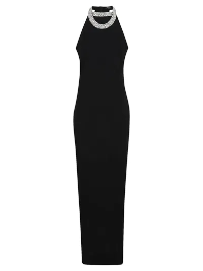 BALMAIN CRYSTAL-EMBELLISHED MAXI DRESS
