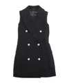 Balmain Sleeveless Dress In Black