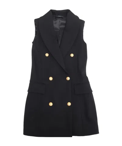 Balmain Kids' Sleeveless Dress In Black