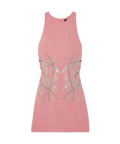 Balmain Sleeveless Dress In Pink