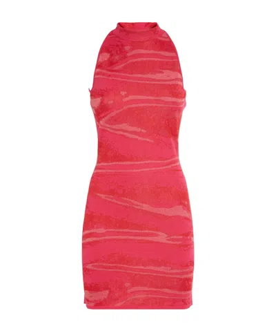 BALMAIN PATTERNED-JACQUARD MINI DRESS