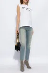 Balmain Sleeveless T-shirt With Logo In White