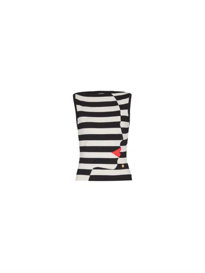 Balmain Sleeveless Top In Black