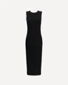 Balmain Sleeveless Torsade Knit Long Dress In Black