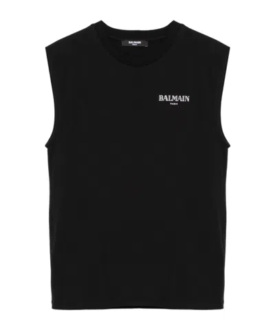 Balmain Kids' Sleeveless Vest In Black