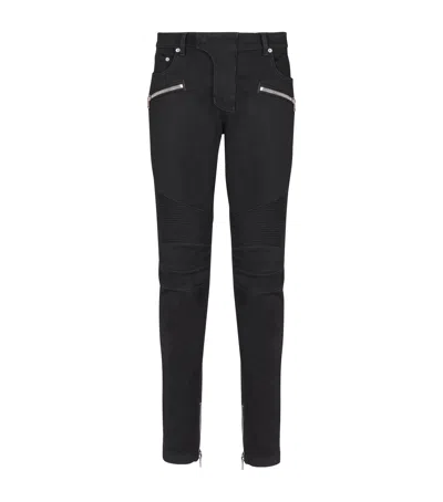BALMAIN SLIM BIKER JEANS
