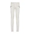 Balmain Biker Mid-rise Slim-fit Jeans In White