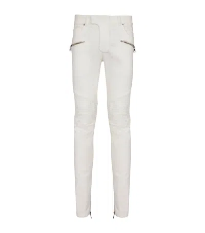 BALMAIN SLIM BIKER JEANS