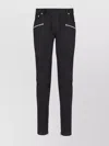 Balmain Cotton Blend Black Denim Jeans With Multi-pocket Design In Black