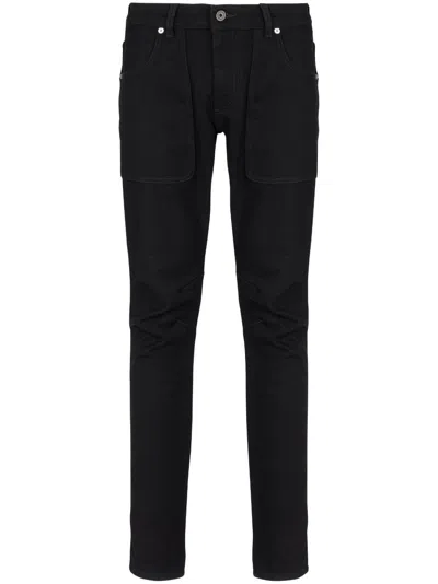 Balmain Jeans Slim In Denim In Black