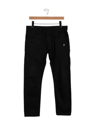 Pre-owned Balmain Slim Fit Jeans In Black