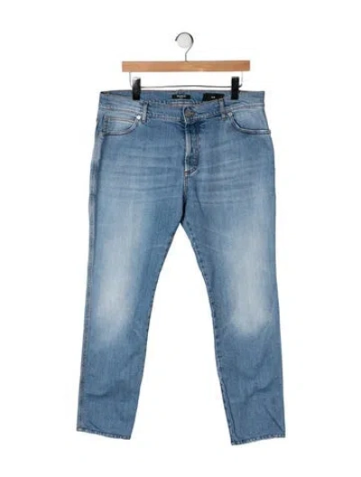 Pre-owned Balmain Slim Fit Jeans In Blue