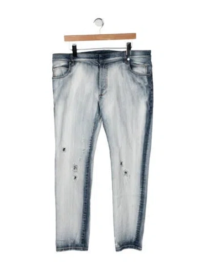 Pre-owned Balmain Slim Fit Jeans In Blue