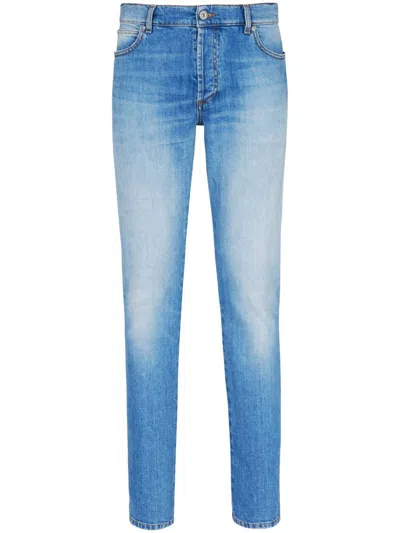 Balmain Slim-cut Leg Jeans In Blue