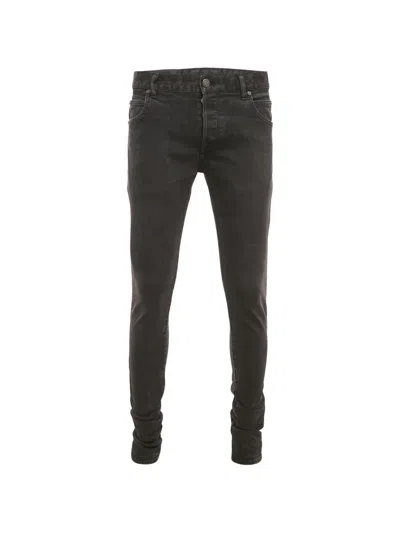 Pre-owned Balmain Slim-fit Jeans In Gray