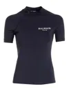 Balmain Slim Fit Logo T-shirt In Negro