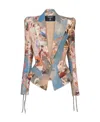 Balmain Slim-fit Sky Printed Canvas Jacket In Multi