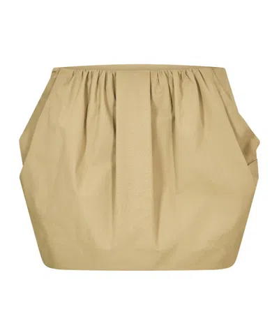 Balmain Slim Mini Skirt In Gold