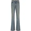 Balmain Flared Denim Trousers Straight Fit Vintage Wash In Blue