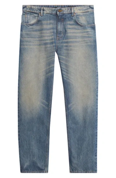 Balmain Slim Straight Leg Jeans In Blue