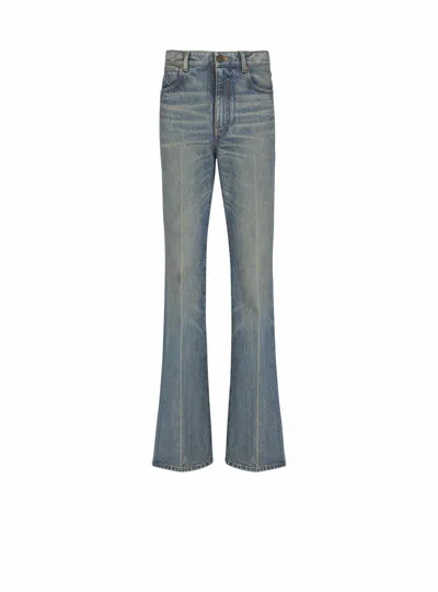 Balmain Slim Straight-leg Jeans In Vintage Denim In Blue