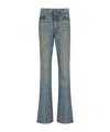 Balmain Flared Denim Trousers Straight Fit Vintage Wash In Blue