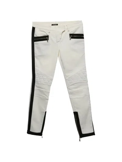 Pre-owned Balmain Slim-fit Jeans In White