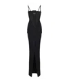 Balmain Wool Grain De Poudre Gown In Black