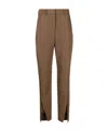 Balmain Wool Trousers In Brown