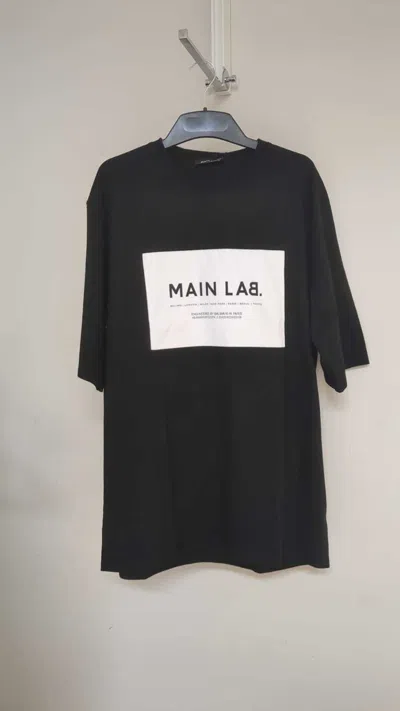 Balmain Slogan-patch Cotton T-shirt In Black