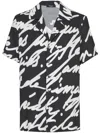 Balmain Big Love Letter Pajama Shirt In Black
