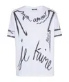 Balmain Love Letter Print T-shirt In White