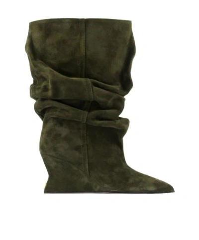 BALMAIN BALMAIN SLOUCH WEDGE BOOTS