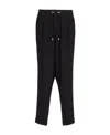 Balmain Timeless Embossed-button Drawstring-waist Trousers. In Black