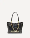 Balmain 1945 Soft Small Calfskin Handbag Black Color