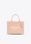 Balmain Small B-army Suede Tote Bag