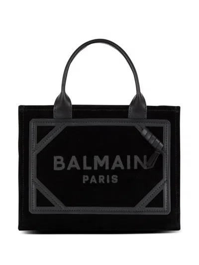 Balmain Paris Shopper Bag B Army Small In Black