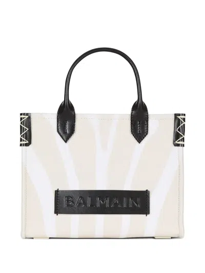 Balmain Small B-army Tote Bag In Black