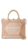 Balmain Small B-army Shopper Bag In Pink Suede In Pink
