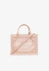 Balmain Small B-army Tote Bag In Pink