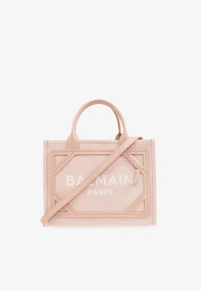 Balmain Small B-army Tote Bag In Pink