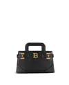 Balmain Small B-buzz Top Handle Bag In Calfskin