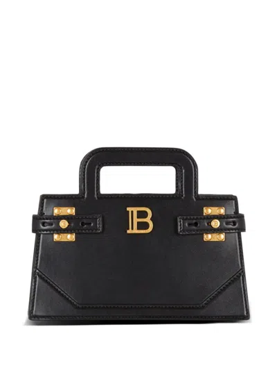 Balmain Black Small B-buzz Bag In 0pa Noir